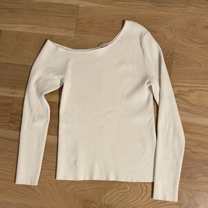 Lapointe one shoulder ribbed sweater